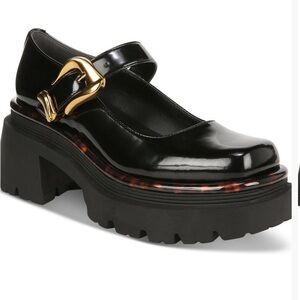 Circus by Sam Edelman Black Flats with Gold Buckle